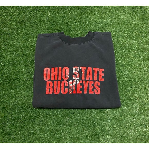 Vintage YTK Gildan Ohio State Buckeyes spell out crewneck black 2XL retro